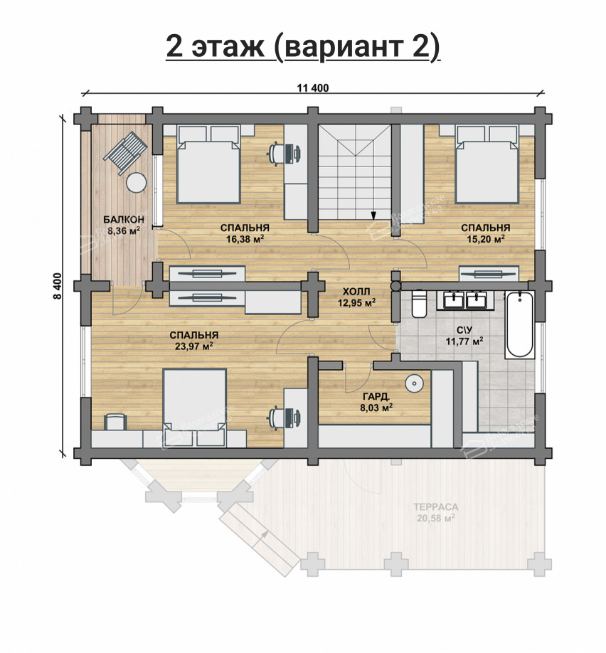Дом из бревна VZ-146